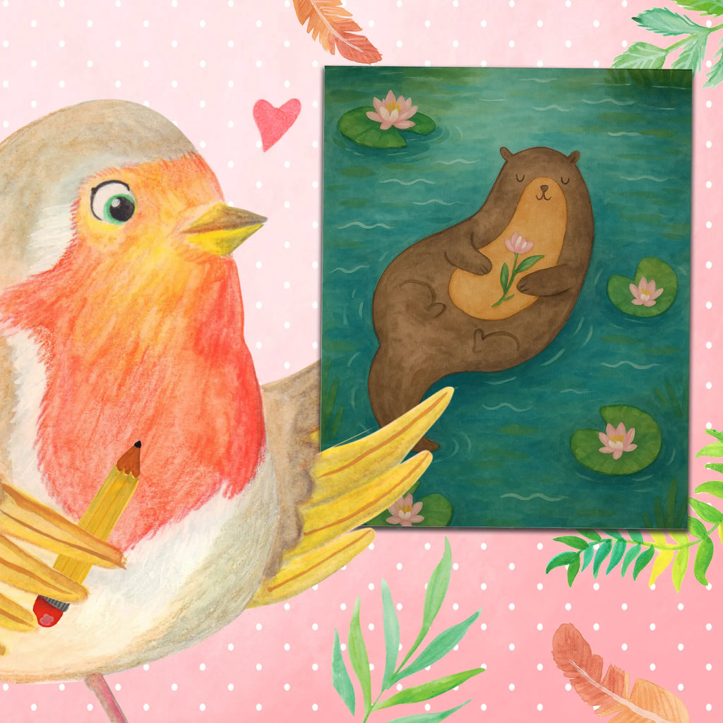 Paint by Numbers otter Water Lily Design Kreativität, Kunstwerk, Bastelidee, DIY, Baseln, Künstler, Ausmalbild, Malen nach Zahlen, Malen, Otter, Fischotter, Seeotter, Otter Seeotter See Otter