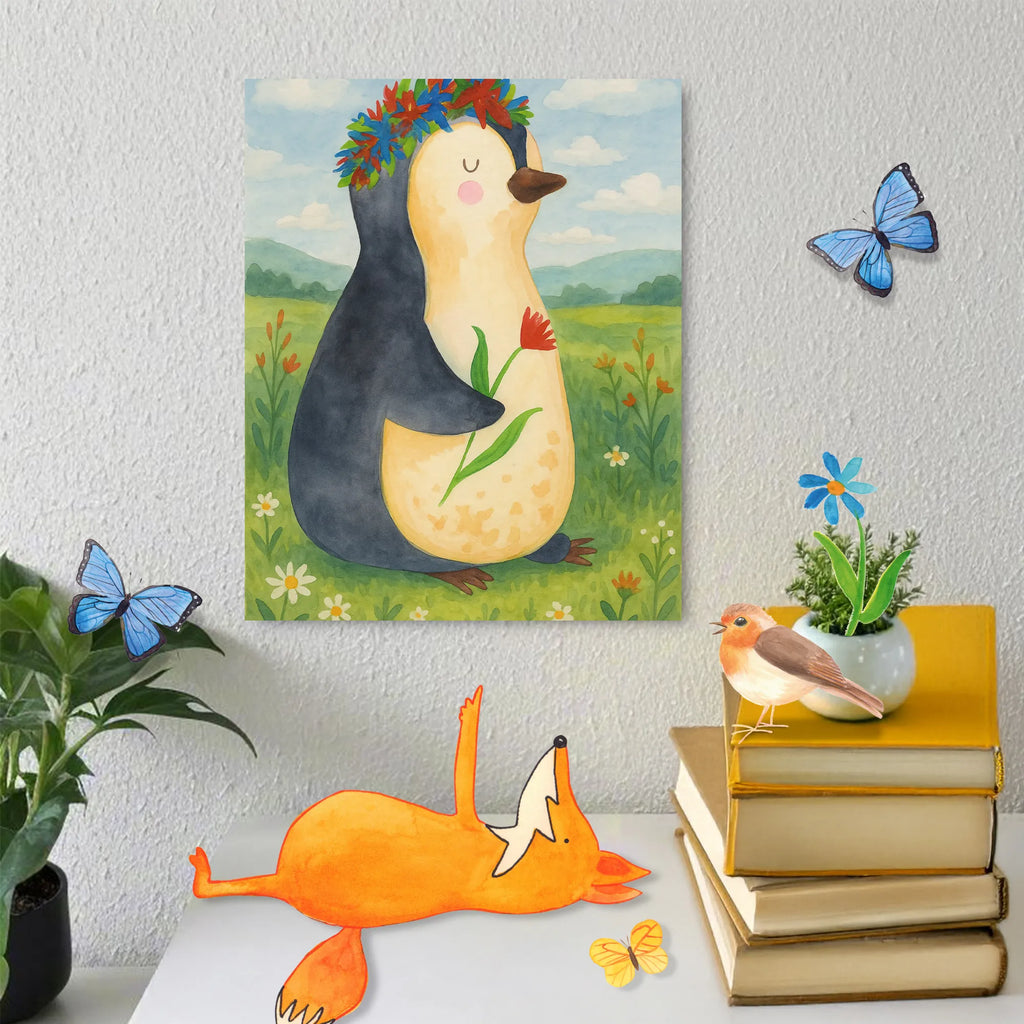 Malowanie według numerów pingwin kwiaty Design Pinguin