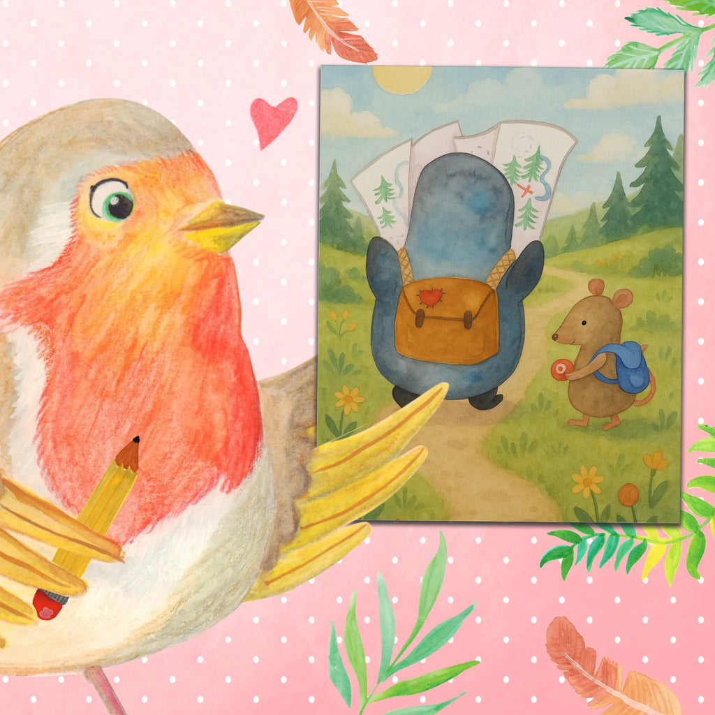 Malowanie według numerów Pingwin i Mysz Wędrowcy Design Pinguin