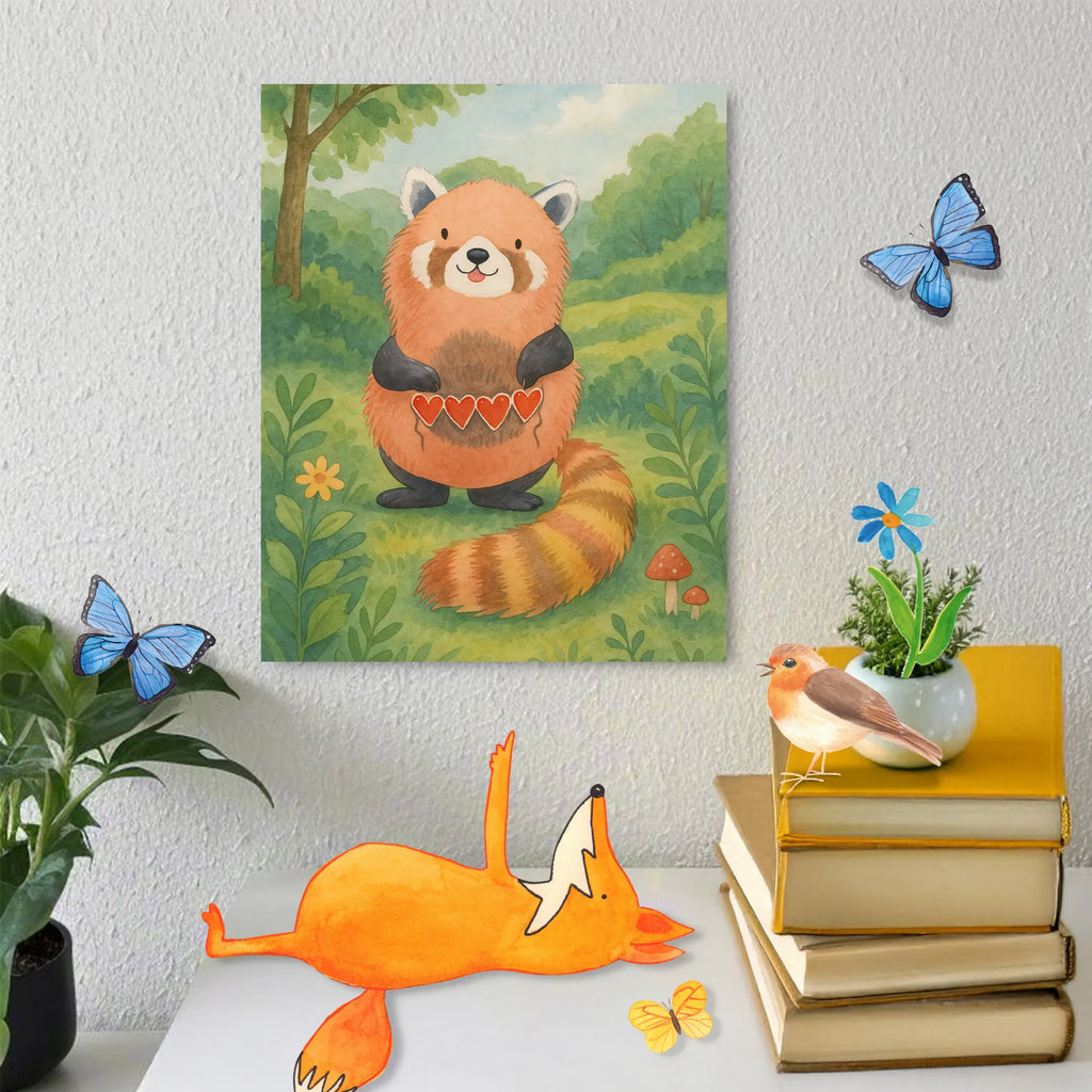 Paint by Numbers red panda Design small animals, cute, funny, cute animal motives, hand drawn, small world, funny sayings, good mood, happy, gifts, gift ideas, special gifts, animal lover, card, favourite person, love, red, heart, darling, Panda