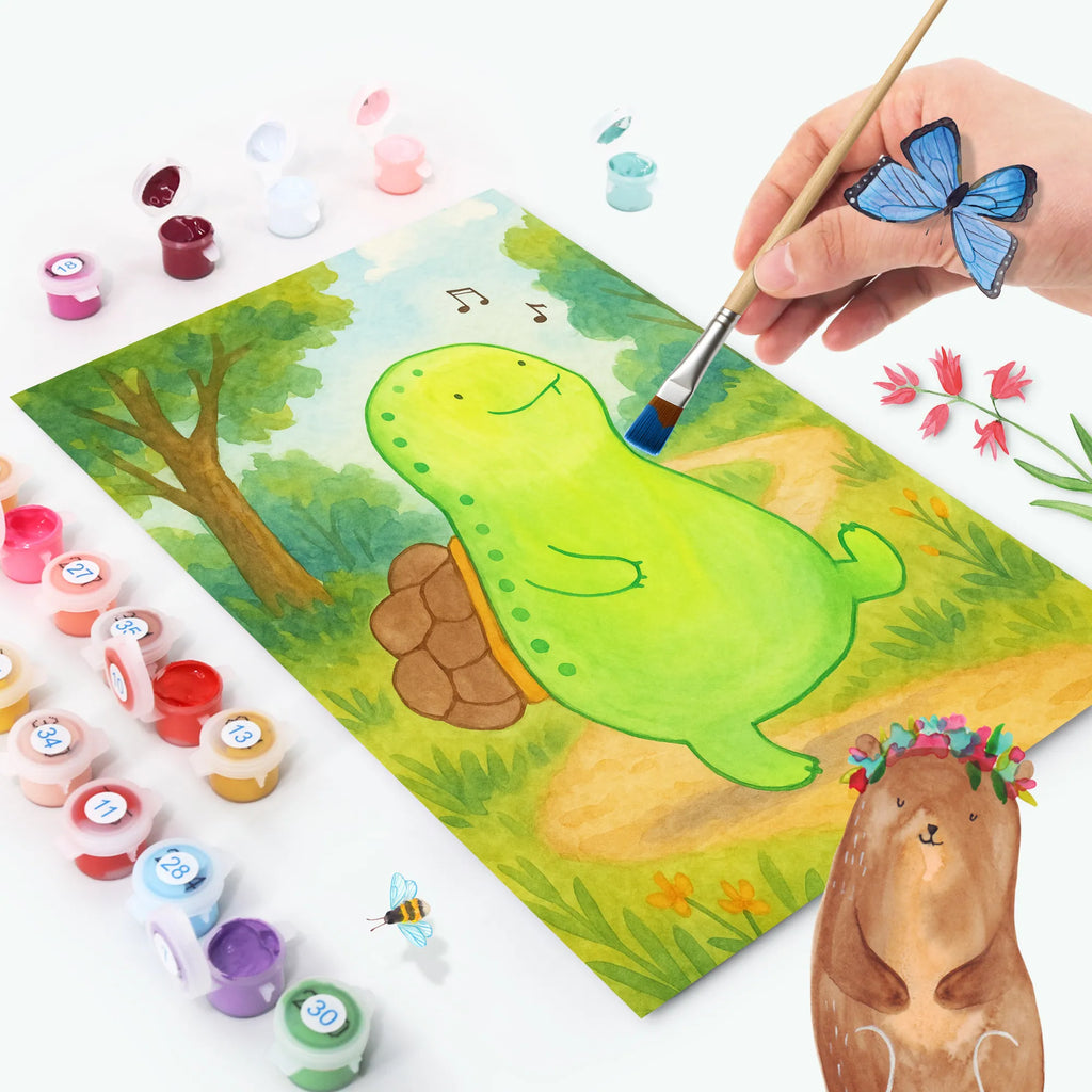 Malen nach Zahlen Schildkröte Pfeifen Design Ausmalbild, Kunstwerk, Malen nach Zahlen, Schildkröte, fröhlich, Schildkröten, Trennung, Neuanfang, Lebensfreude, Schildi, Glück, Motivation, Depression
