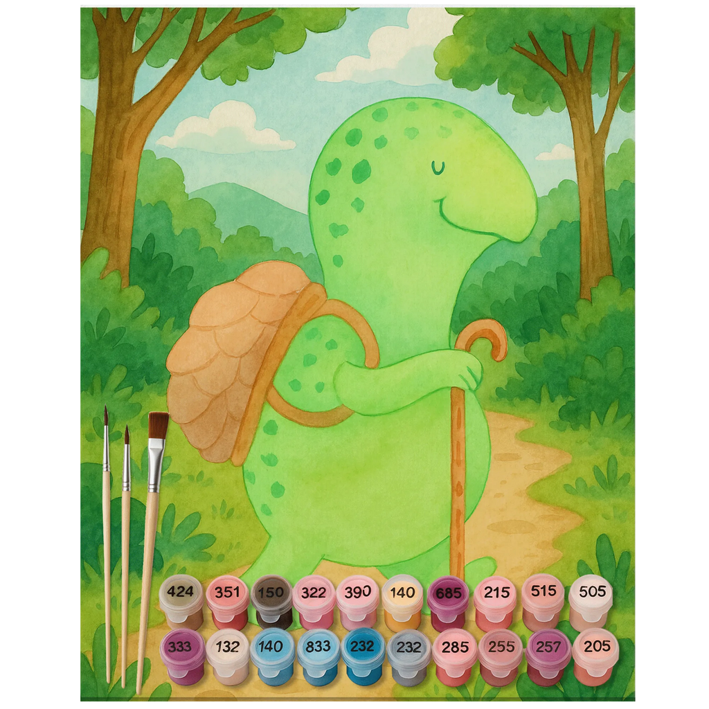 Malowanie według numerów żółw Wędrowiec Design Baseln, Kreativität, Malen, Ausmalbild, Kunstwerk, Malen nach Zahlen, DIY, Künstler, Bastelidee, Schildkröte, Schildkröten, Motivationsspruch, Motivationssprüche, Motivation, Neuanfang