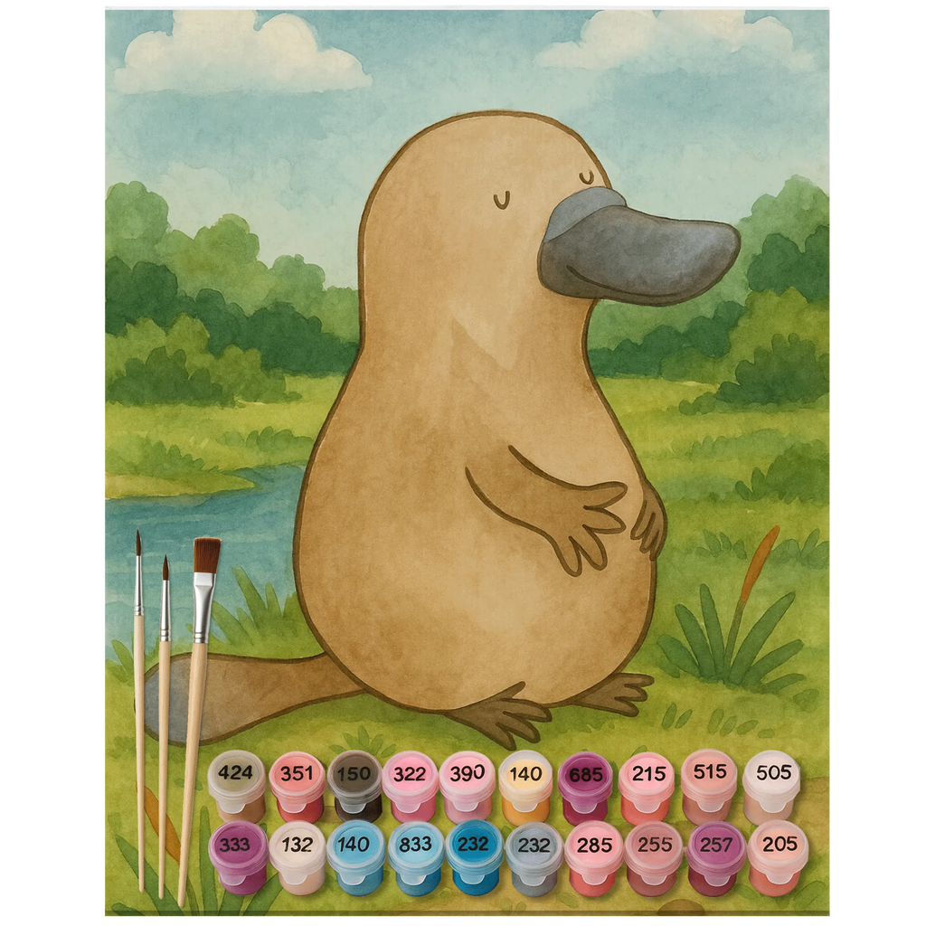 Malen nach Zahlen Schnabeltier Mut Design Baseln, DIY, Malen, Kunstwerk, Künstler, Ausmalbild, Malen nach Zahlen, Bastelidee, Kreativität, Meerestiere, Meer, Urlaub, Raodtrip, Arbeit, Schnabeltier, Training, Neuanfang, Büro, Weltreise, mutig, Motivation, Neustart, Mut, Schnabeltiere, Lebensweisheit