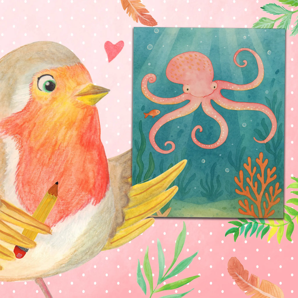 Malen nach Zahlen Tintenfisch Design Ausmalbild, DIY, Kreativität, Kunstwerk, Malen, Baseln, Malen nach Zahlen, Künstler, Bastelidee, Tiermotive, Gute Laune, lustige Sprüche, Tiere, Meerestier, Arme, Tintenfisch, Wasser, Meer, Krake, Ozean