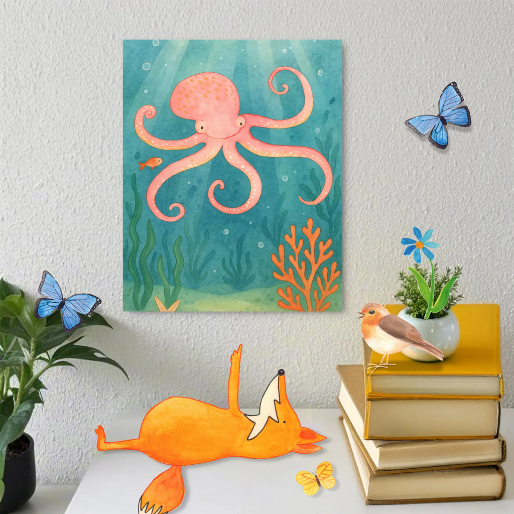 Malen nach Zahlen Tintenfisch Design Ausmalbild, DIY, Kreativität, Kunstwerk, Malen, Baseln, Malen nach Zahlen, Künstler, Bastelidee, Tiermotive, Gute Laune, lustige Sprüche, Tiere, Meerestier, Arme, Tintenfisch, Wasser, Meer, Krake, Ozean