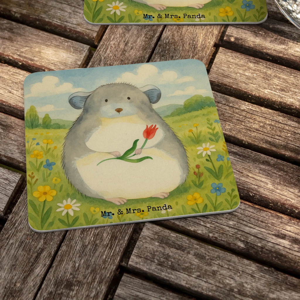 Bierdeckel Chinchilla Blume Design Bierdeckel, Gastgeschenk Hochzeit, Tischdeko, Tiermotive, Gute Laune, lustige Sprüche, Tiere, Chinchilla, Chinchillas, Liebeskummer, Kummer, Depressionen, traurig sein, Chaos, Glücklichsein, Büro, Büroalltag