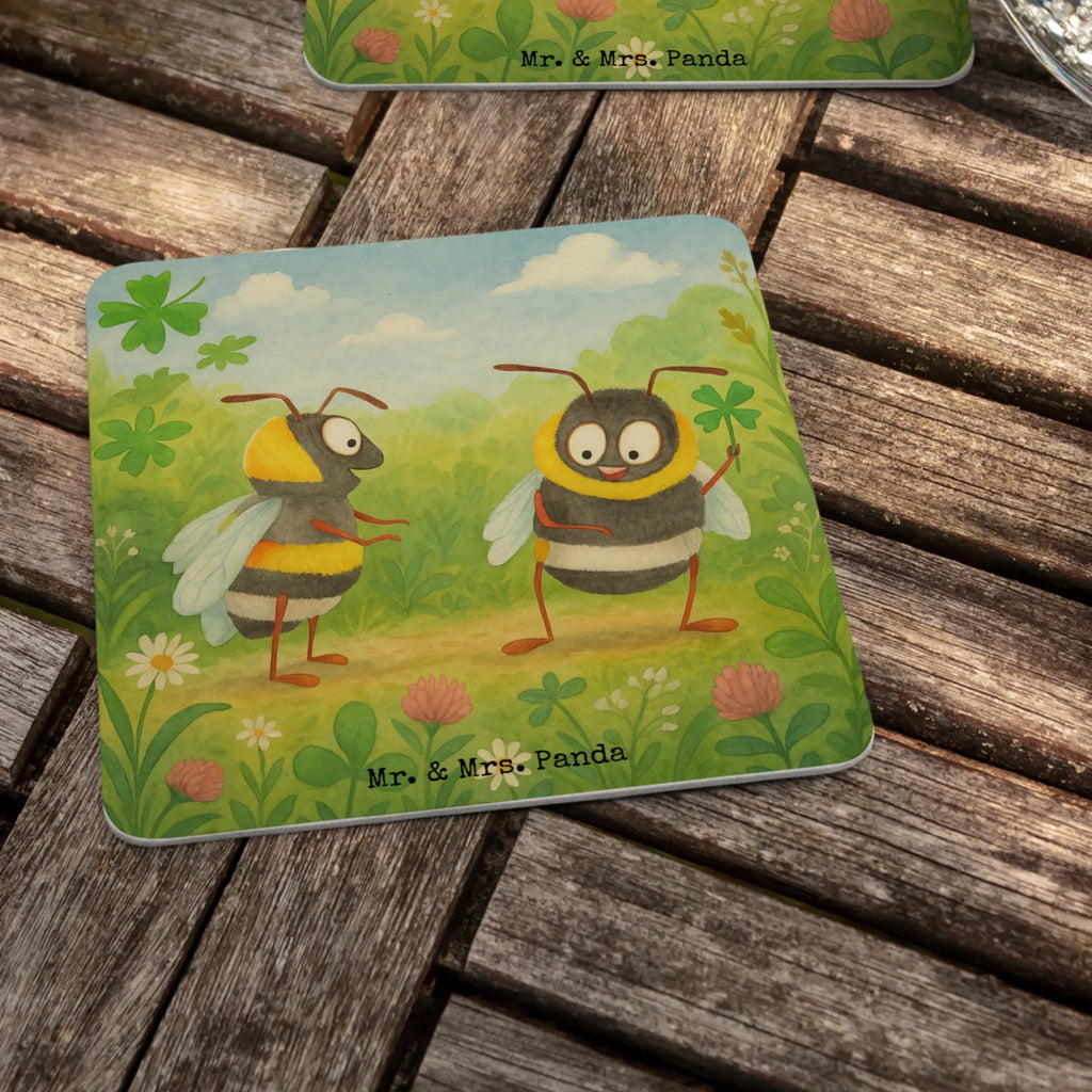 Bierdeckel Hummeln Kleeblatt Design Bierdeckel, Gastgeschenk Hochzeit, Tischdeko, Tiermotive, Gute Laune, lustige Sprüche, Tiere, Hummel, Biene, Spruch positiv, Biene Deko, Spruch schön, glücklich sein, glücklich werden, Spruch fröhlich