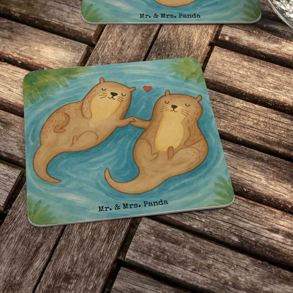 Bierdeckel Otter Hände halten Design Gastgeschenk Hochzeit, Otter, Fischotter, Seeotter, Otter Seeotter See Otter