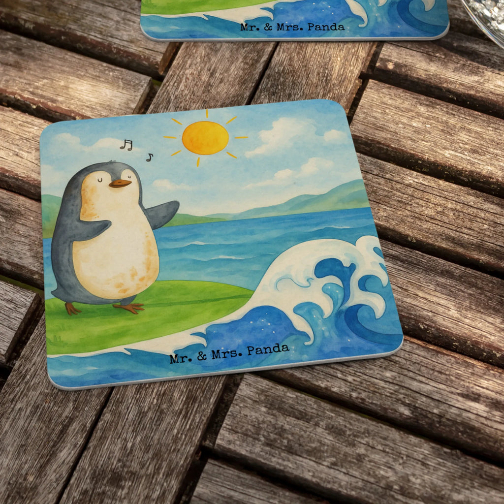 Bierdeckel Pinguin Surfer Design Bierdeckel, Gastgeschenk Hochzeit, Tischdeko, Pinguin, Pinguine, surfen, Surfer, Hawaii, Urlaub, Wellen, Wellen reiten, Portugal