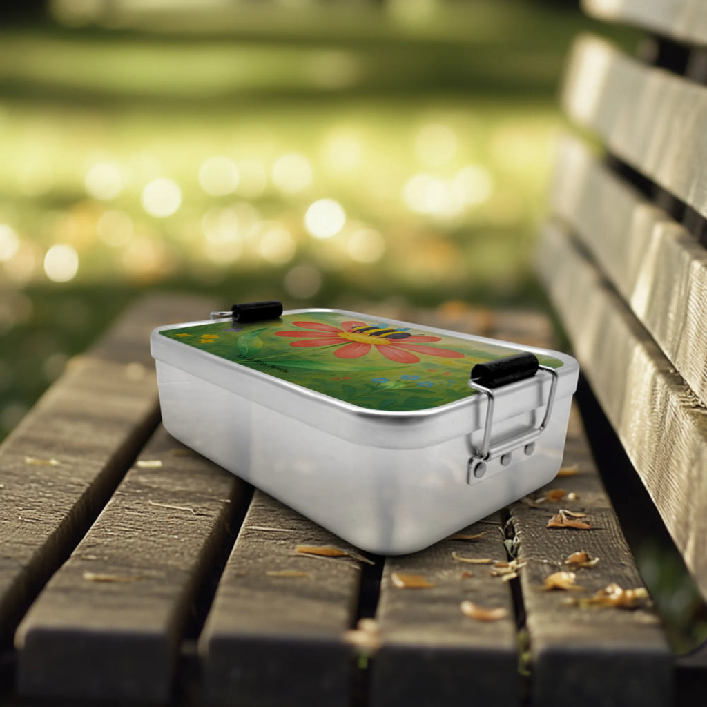 Metall Brotdose Hummel Blume Design Brotbox, Lunchbox Metall, Vintage Brotdose, Brotdose Metall, Schul Brotdose, Pausenbox, Brotdose, Metall Brotbox, Kinder Brotdose, Vesperdose Metall, Metallbox, Brotdose Arbeit, Brotbox Metall, Metall Brotdose, Tiere, Tiermotive, Gute Laune, Lustige Sprüche, Feld, Natur, Flauschig, Biene, Wespe, Hummeln, Hummel, Blume