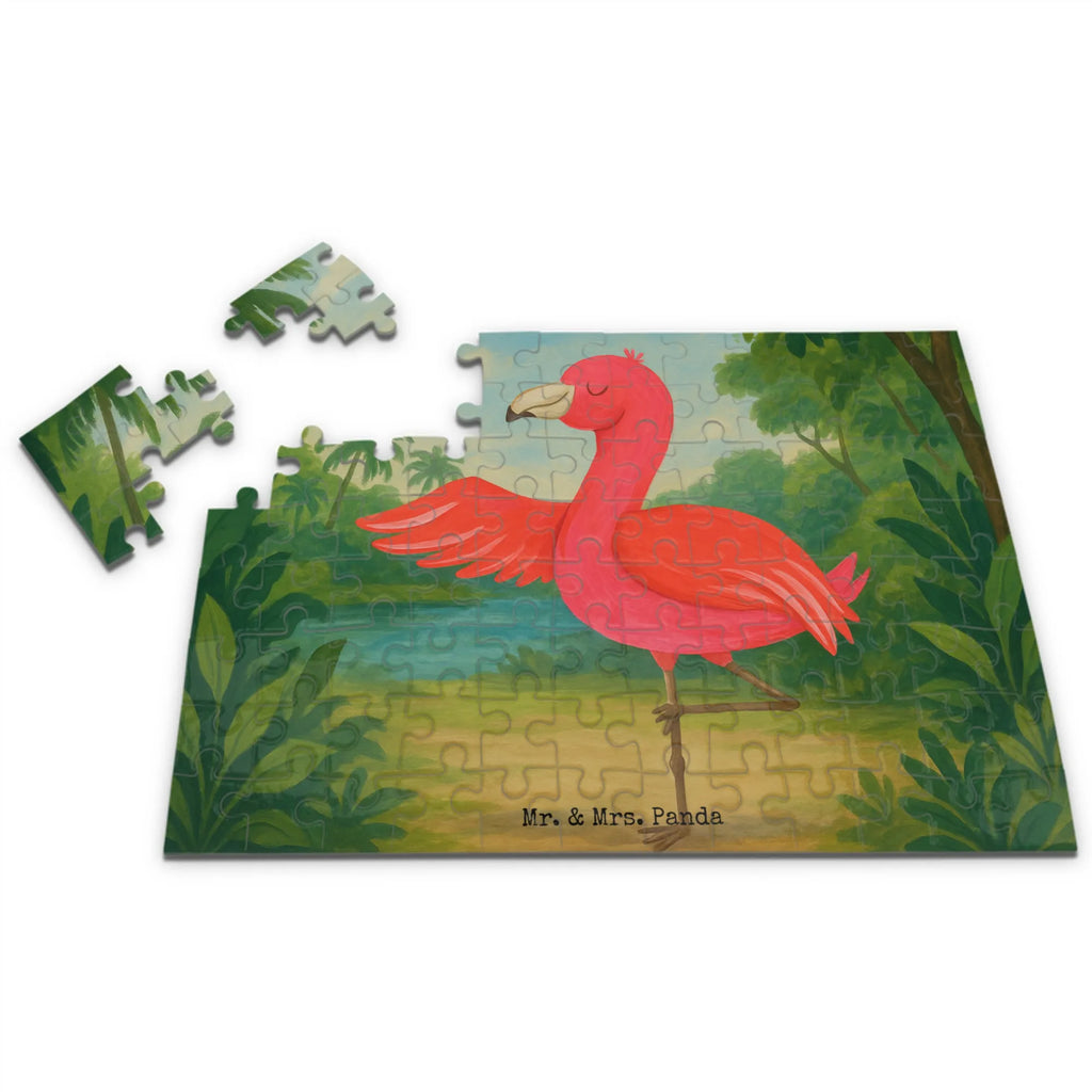 Puzzle Flamingo Yoga Design Puzzle, Flamingo, Vogel, Yoga, Namaste, Achtsamkeit, Yoga-Übung, Entspannung, Ärger, Aufregen, Tiefenentspannung
