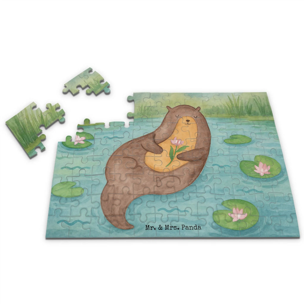 Puzzle Otter Seerose Design Puzzle, Otter, Fischotter, Seeotter, Otter Seeotter See Otter