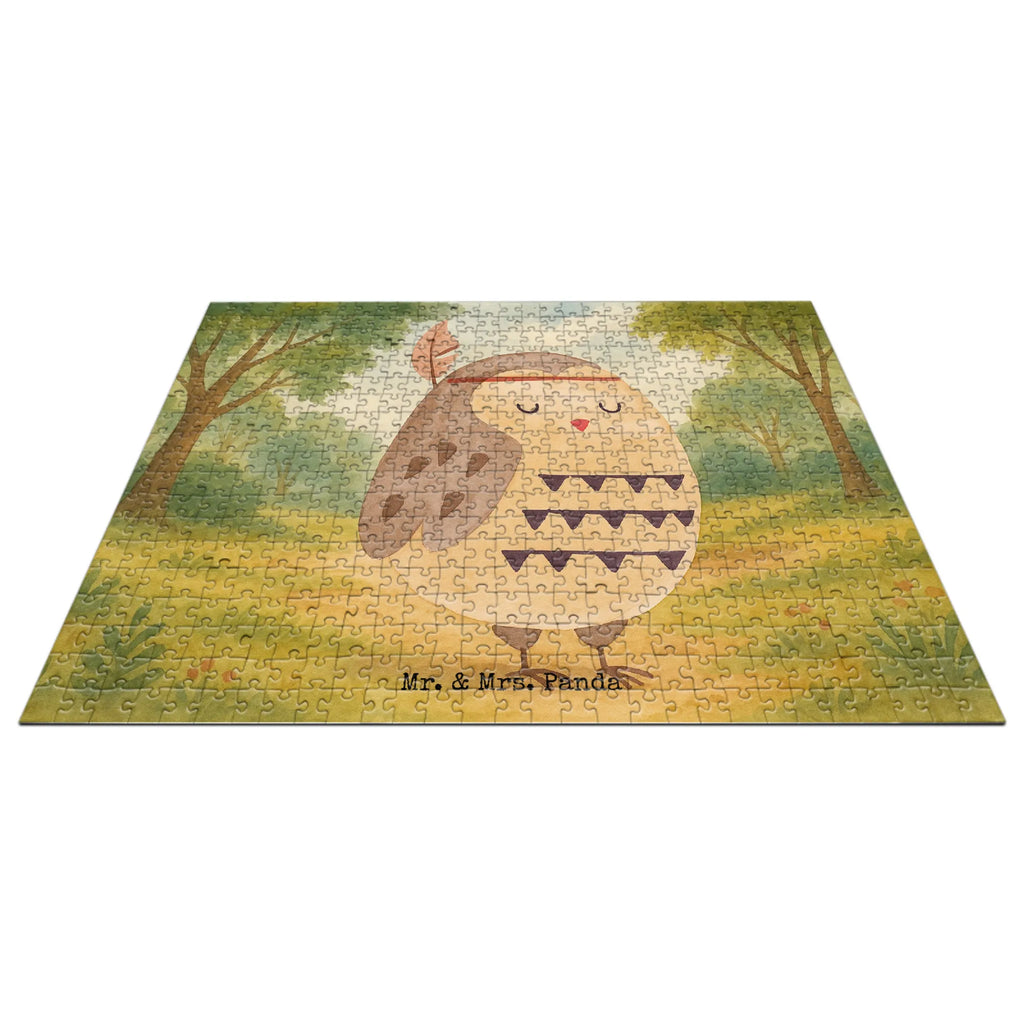 Puzzle Eule Federschmuck Design Puzzle, Eule, Eule Deko, Owl, Das Leben ist ein Abenteuer, Reisespruch, Federschmuck, Dekoration