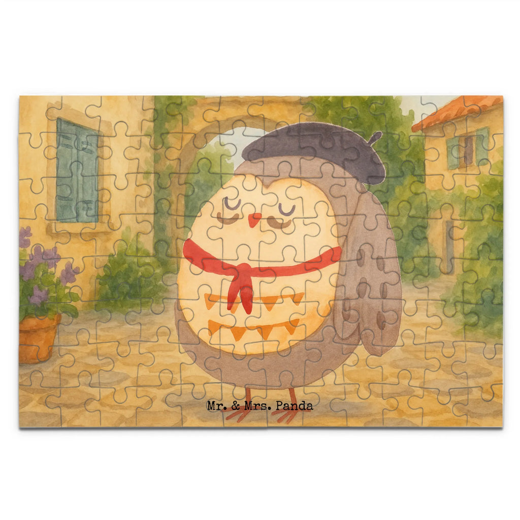 Puzzle Eule Frankreich Design Puzzle, Eule, Eulen, Eule Deko, Owl, hibou, La vie est belle, das Leben ist schön, Spruch schön, Spruch Französisch, Frankreich