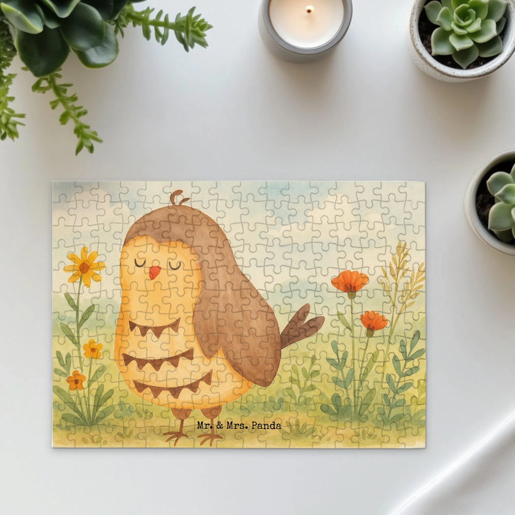 Puzzle Eule Zufrieden Design Puzzle, Eule, Eule Spruch, Eule deko, Owl, Liebe Spruch, Romantisch, Wortspiel lustig, Spruch schön, Geschenk Hochzeitstag