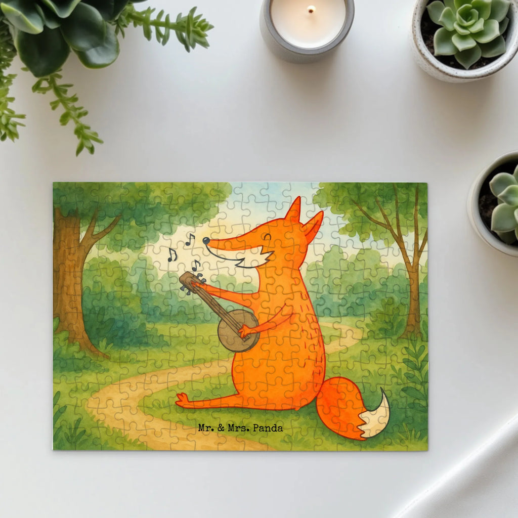 Puzzle Fuchs Gitarre Design Puzzle, Fuchs, Füchse, Geschenk Musiker, Musik Spruch, Musikerin, Sänger, Sängerin, Gitarre