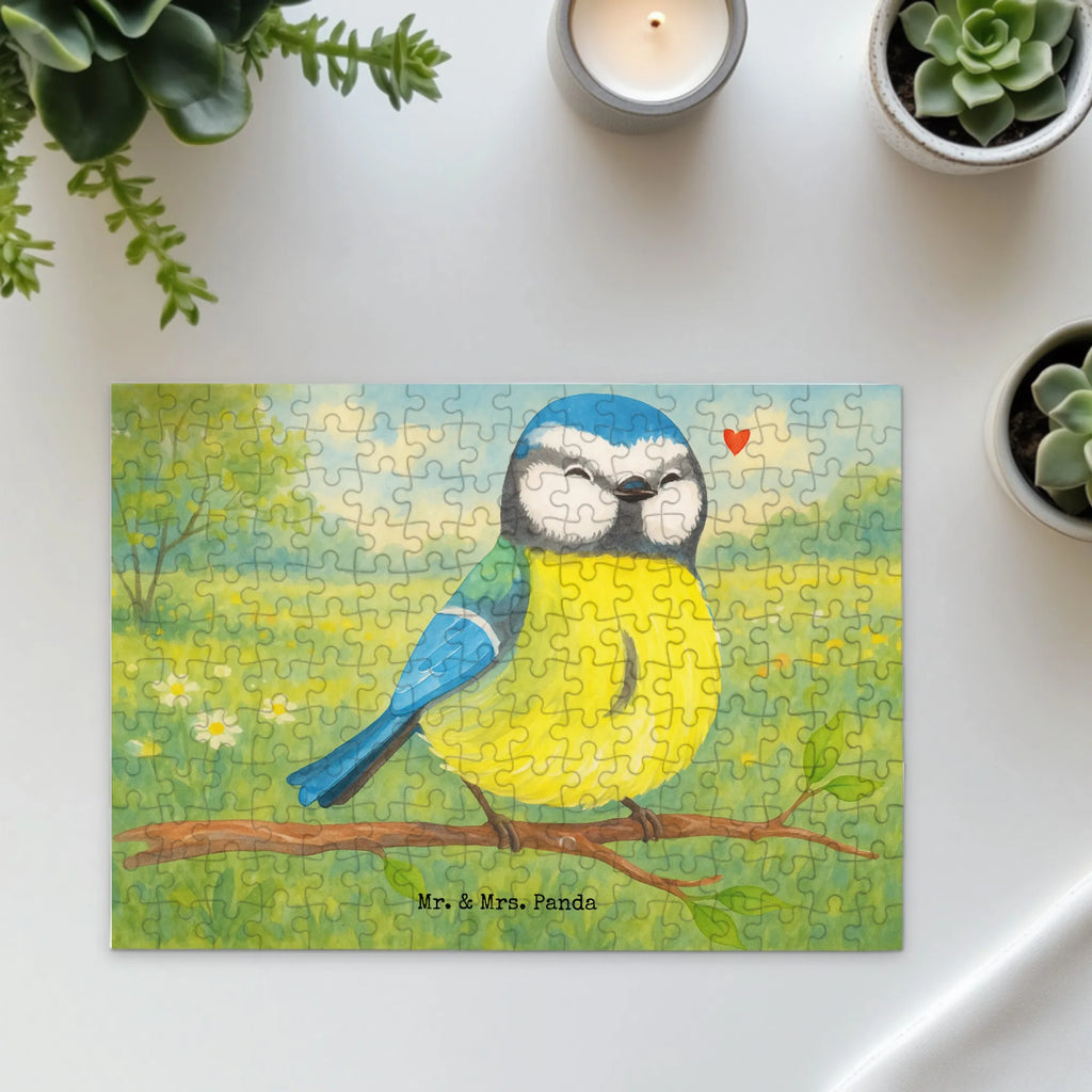 Puzzle Vogel Blaumeise Design Puzzle, Ostern, Osterhase, Ostergeschenke, Osternest, Osterdeko, Geschenke zu Ostern, Ostern Geschenk, Ostergeschenke Kinder, Ostern Kinder, Ostergrüße, Blaumeise, Vogel, liebe Grüße, Frühling, Frühlingsgefühle, Osterzeit