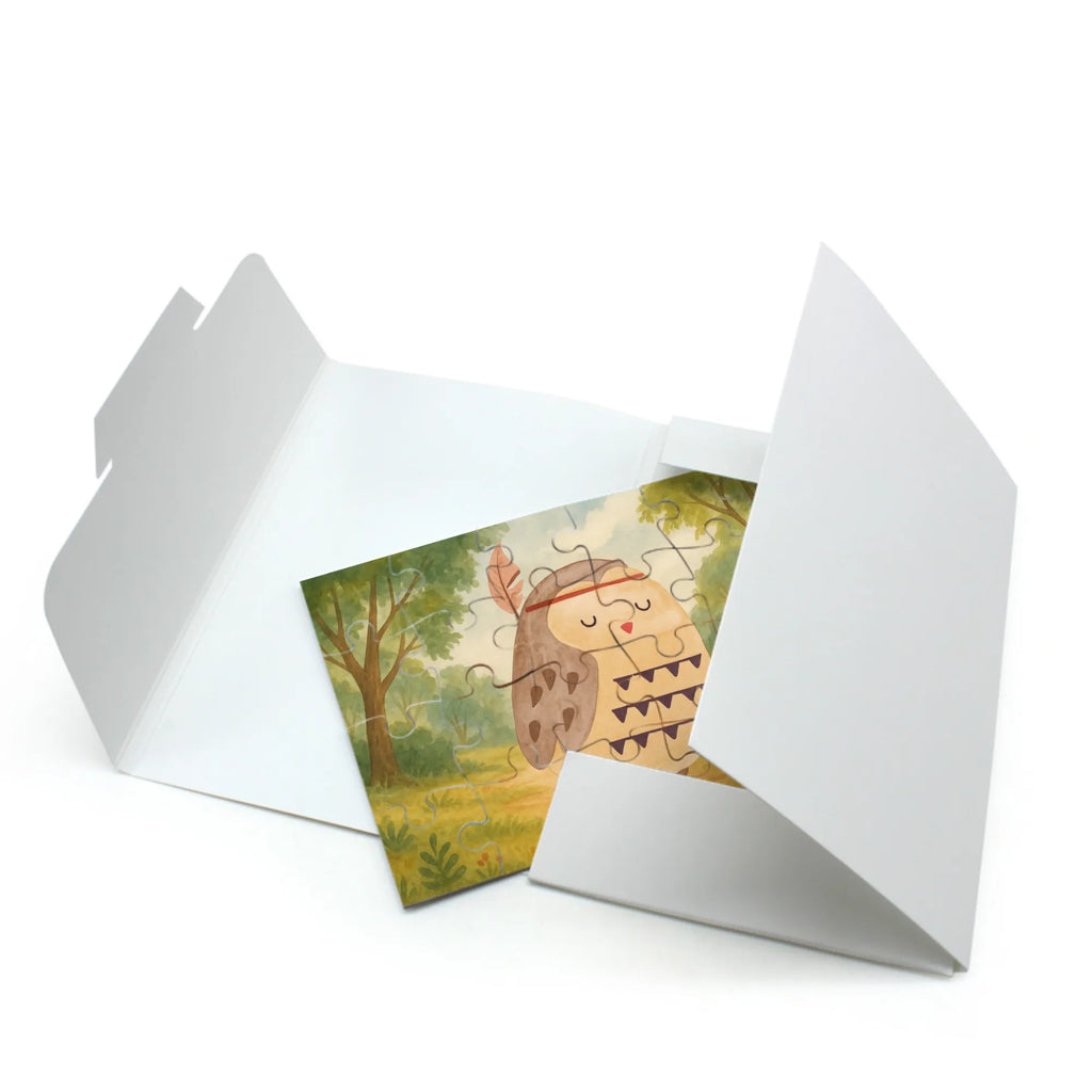 Puzzle Eule Federschmuck Design Puzzle, Eule, Eule Deko, Owl, Das Leben ist ein Abenteuer, Reisespruch, Federschmuck, Dekoration