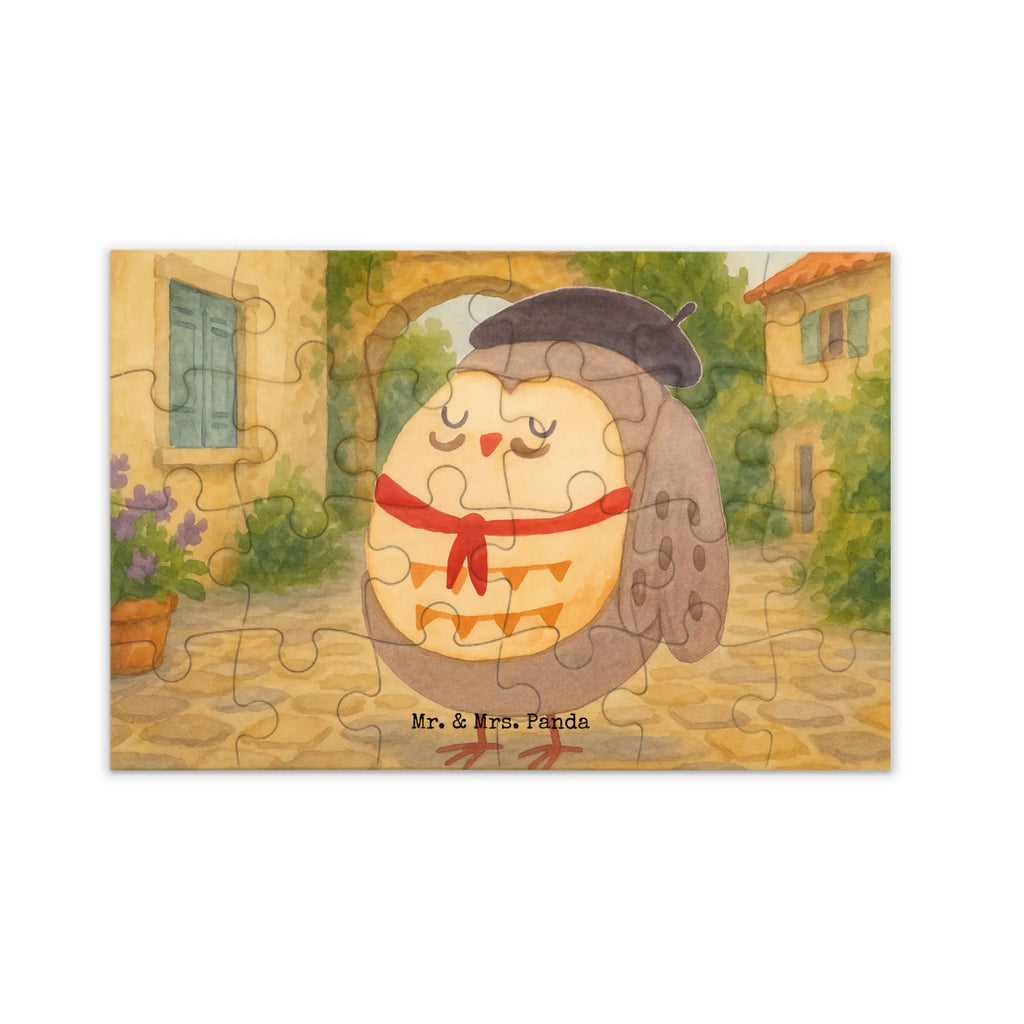 Puzzle Eule Frankreich Design Puzzle, Eule, Eulen, Eule Deko, Owl, hibou, La vie est belle, das Leben ist schön, Spruch schön, Spruch Französisch, Frankreich