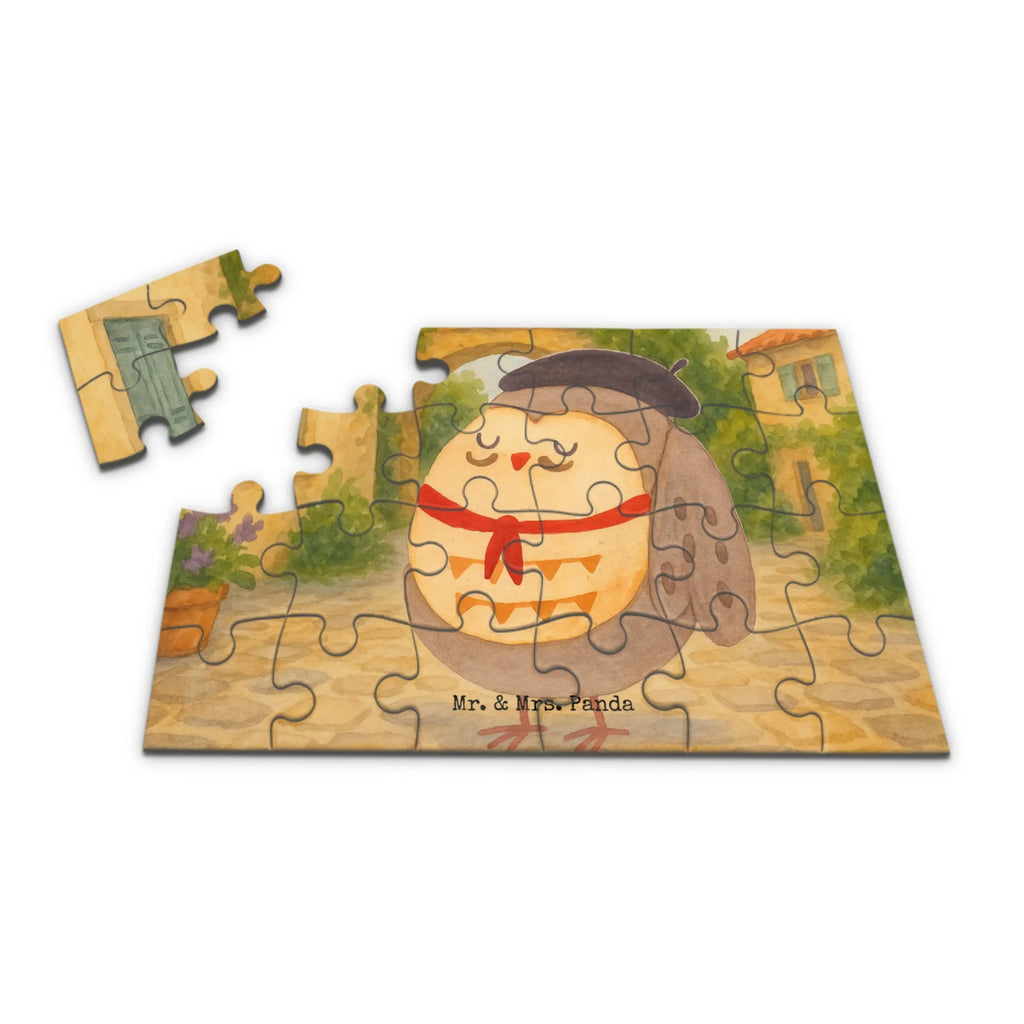 Puzzle Eule Frankreich Design Puzzle, Eule, Eulen, Eule Deko, Owl, hibou, La vie est belle, das Leben ist schön, Spruch schön, Spruch Französisch, Frankreich