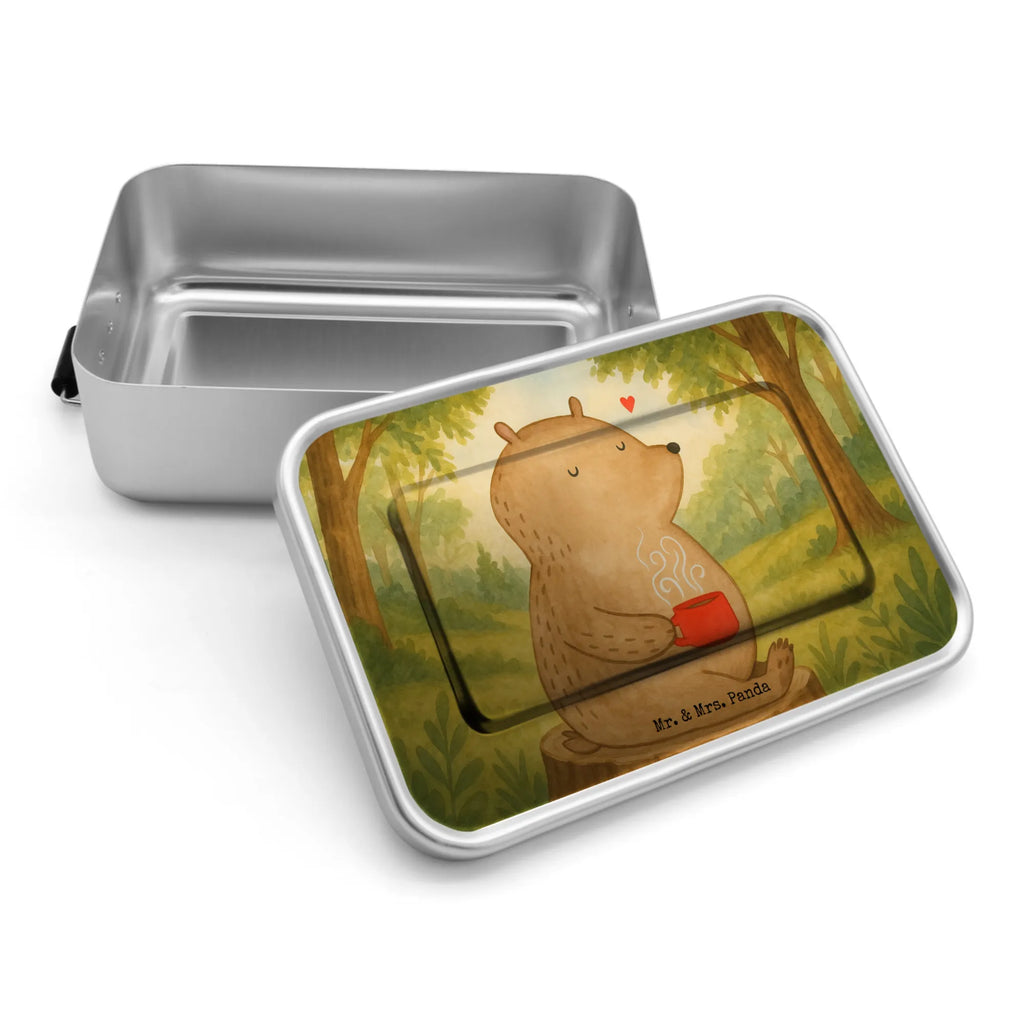 Metall Brotdose Bär Kaffee Design, Coffee, Guten Morgen, Lunchbox