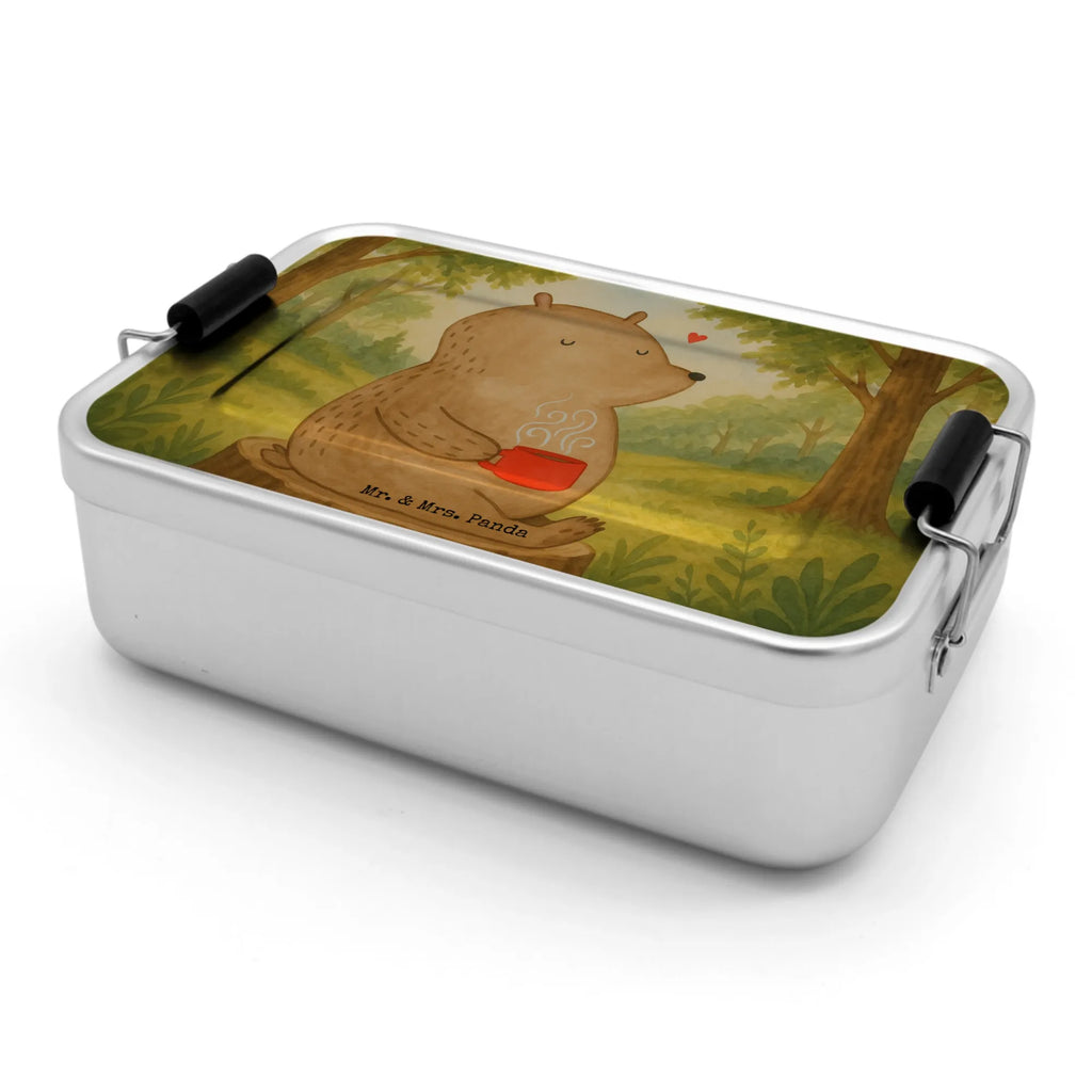 Metall Brotdose Bär Kaffee Design, Coffee, Guten Morgen, Lunchbox