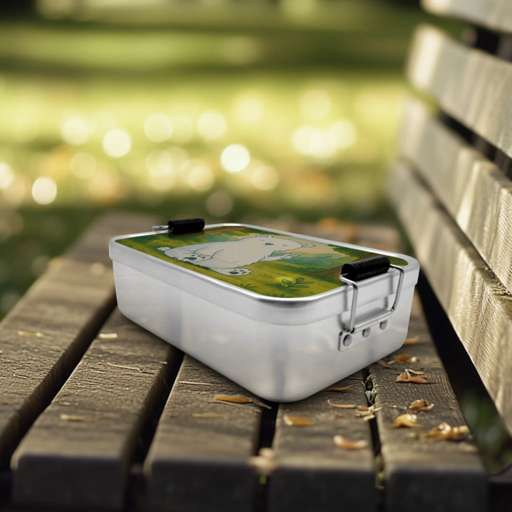 Metall Brotdose Eisbär Faul Design Brotbox Metall, Kinder Brotdose, Brotdose Metall, Brotdose, Vesperdose Metall, Metall Brotdose, Lunchbox Metall, Vintage Brotdose, Brotbox, Schul Brotdose, Metallbox, Pausenbox, Brotdose Arbeit, Metall Brotbox, Teddy, Teddybär, Bär, Eisbär, Arbeitsplatz, Arbeit, Entspannen, Relaxen, Bürojob, Faul, Homeoffice, Nordpol, Büro