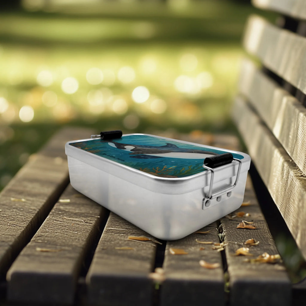 Metall Brotdose Orca Design Brotdose, Brotbox, Meerestiere, Meer, Urlaub, Orca, Orcas, Killerwal, Möglichkeiten, Arbeit, Neustart, Motivation, Wal, Selbstliebe, Büro, Startup