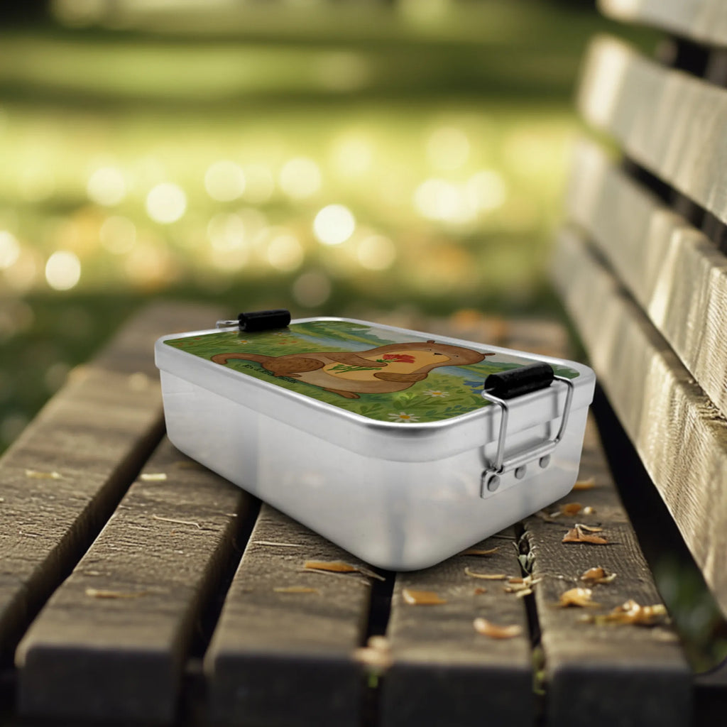 Metall Brotdose Otter Blumenstrauß Design Metall Brotdose, Metallbox, Brotdose, Brotdose Metall, Metall Brotbox, Lunchbox Metall, Schul Brotdose, Brotbox, Vintage Brotdose, Brotdose Arbeit, Kinder Brotdose, Vesperdose Metall, Pausenbox, Brotbox Metall, Otter, Fischotter, Seeotter, Otter Seeotter See Otter