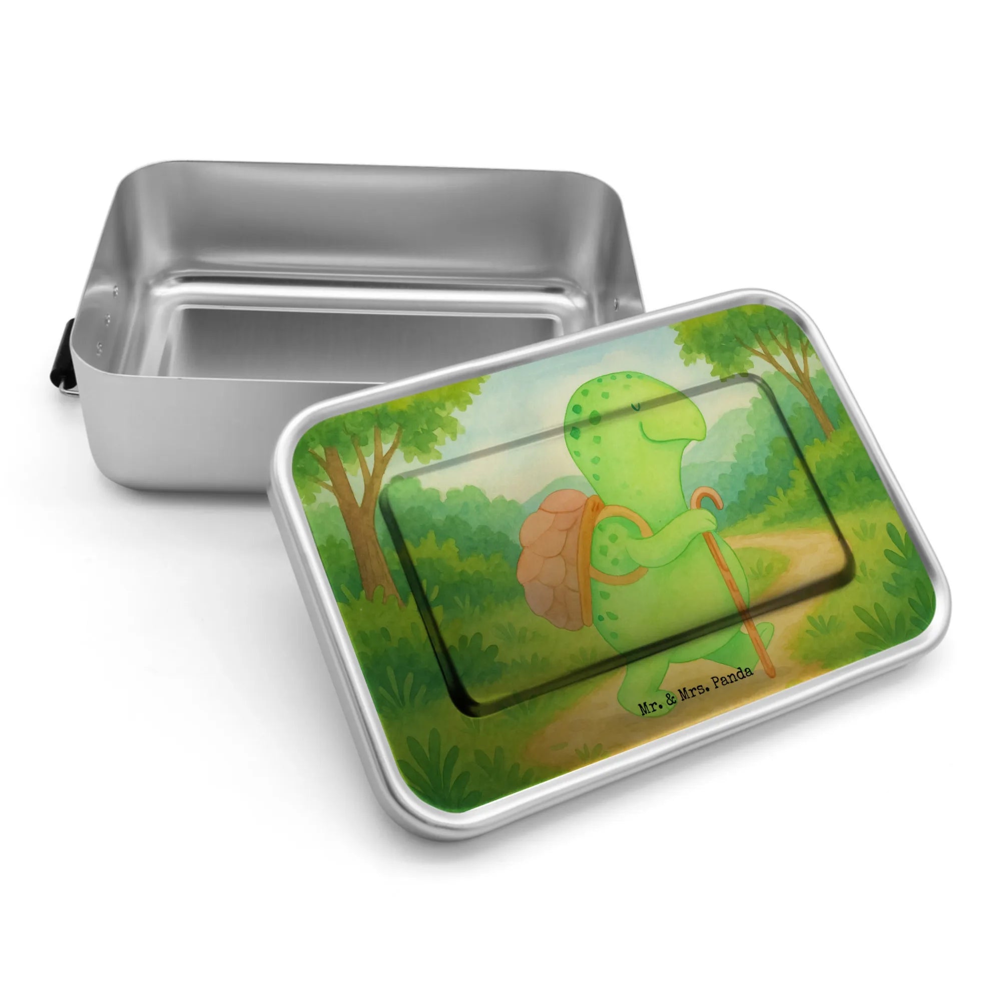 Metall Brotdose Schildkröte Wanderer Design, Rucksack, Lunchbox