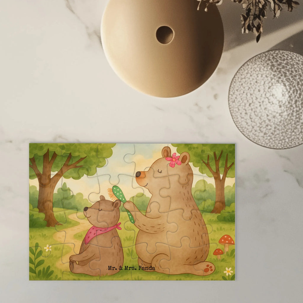 Puzzle Bär Kind Design Puzzle, Familie, Vatertag, Muttertag, Bruder, Schwester, Mama, Papa, Oma, Opa, Geschenk, Mutti, Mutter