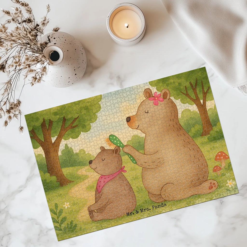 Puzzle Bär Kind Design Puzzle, Familie, Vatertag, Muttertag, Bruder, Schwester, Mama, Papa, Oma, Opa, Geschenk, Mutti, Mutter