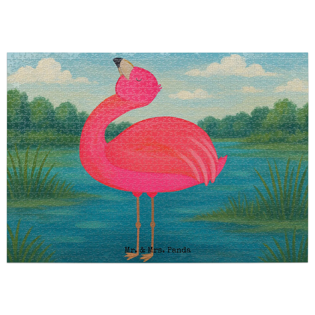 Puzzle Flamingo Stolz Design Puzzle, Flamingo, stolz, Freude, Selbstliebe, Selbstakzeptanz, Freundin, beste Freundin, Tochter, Mama, Schwester