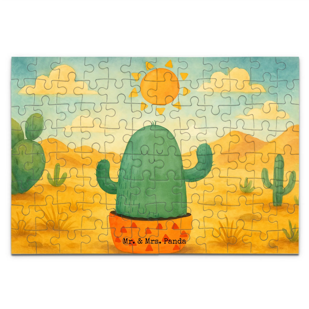 Puzzle Kaktus Sonne Design Puzzle, Kaktus, Kakteen, Liebe Kaktusliebe, Sonne, Sonnenschein, Glück, glücklich, Motivation, Neustart, Trennung, Ehebruch, Scheidung, Freundin, Liebeskummer, Liebeskummer Geschenk, Geschenkidee