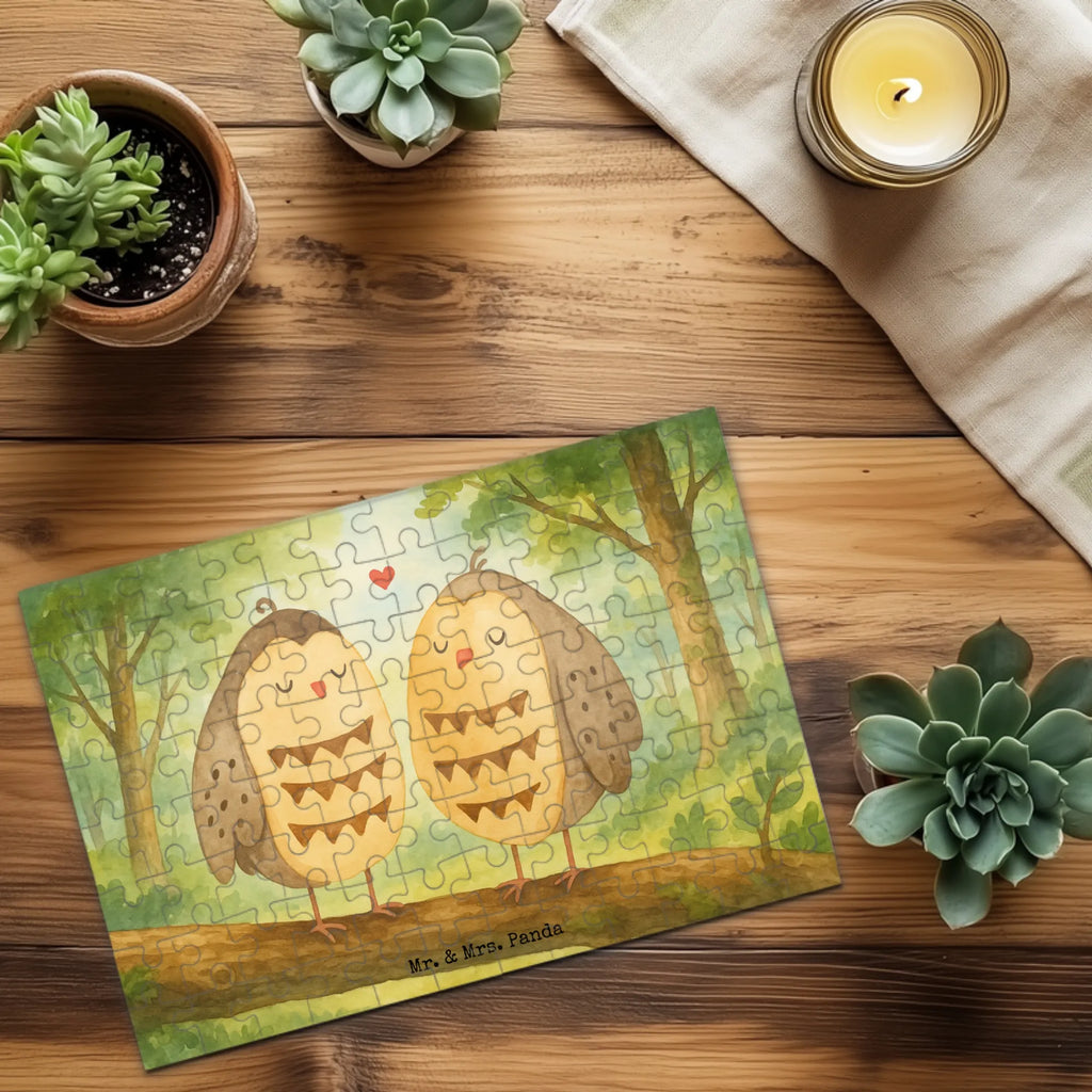 Puzzle Eulen Liebe Design Puzzle, Eule, Eule Deko, Liebe, Hochzeit Spruch, Owl, All you need is love, Liebe Spruch, Freundin Geschenk, Freund, Wortspiel lustig