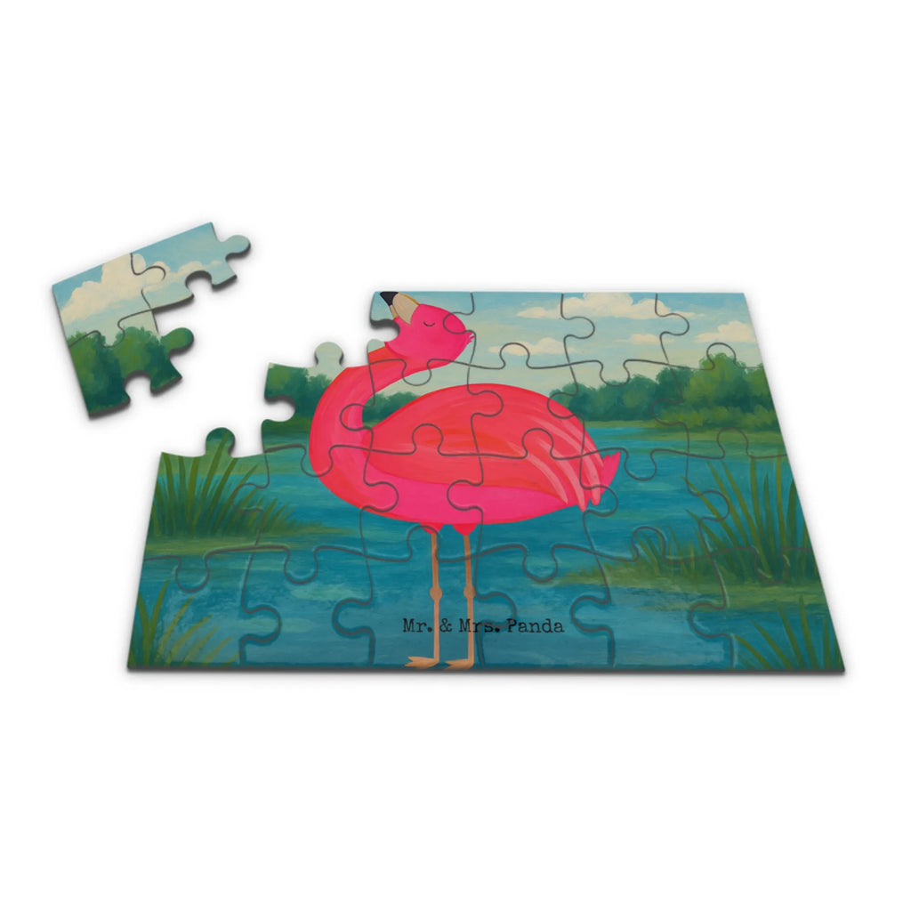 Puzzle Flamingo Stolz Design Puzzle, Flamingo, stolz, Freude, Selbstliebe, Selbstakzeptanz, Freundin, beste Freundin, Tochter, Mama, Schwester