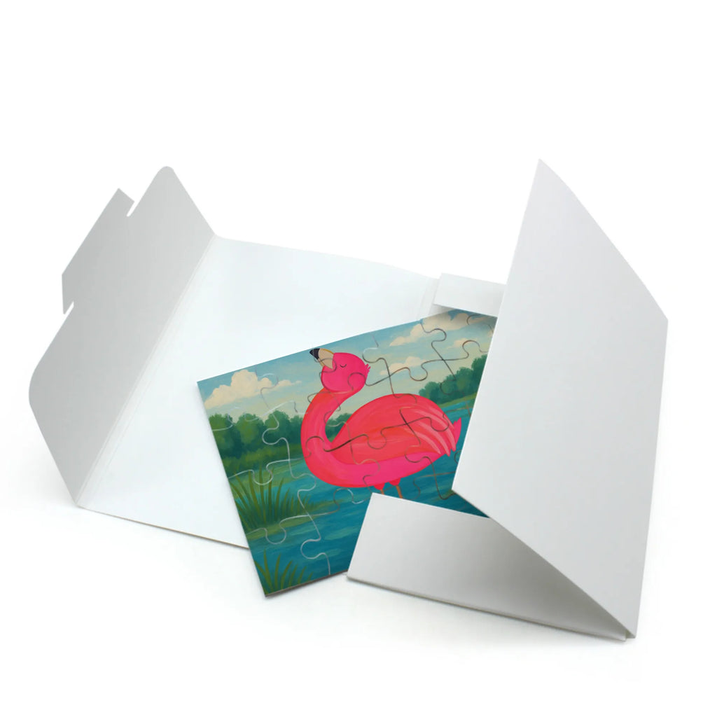 Puzzle Flamingo Stolz Design Puzzle, Flamingo, stolz, Freude, Selbstliebe, Selbstakzeptanz, Freundin, beste Freundin, Tochter, Mama, Schwester
