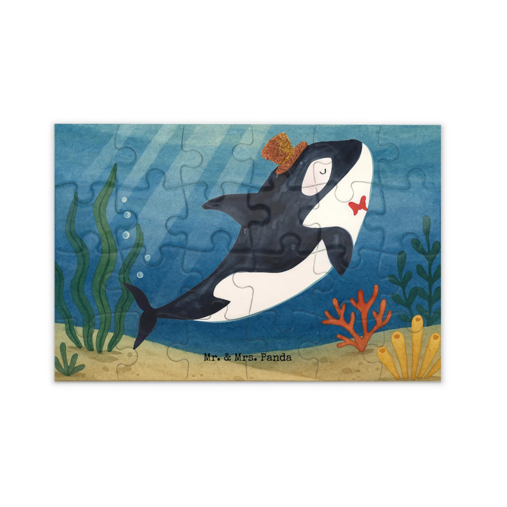 Puzzle Orca Zylinder Design Puzzle, Meerestiere, Meer, Urlaub, Narwal, Glitter, Konfetti, Glitzer, Geburtstag, Feier, Fete, Fest, Glückwunsch, Orca