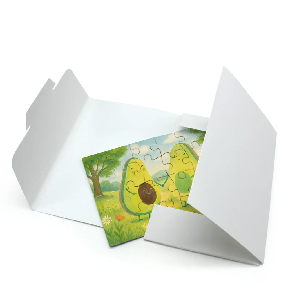 Puzzle Avocado Pärchen Design Puzzle, Avocado, Veggie, Vegan, Gesund, Avocuddle, Liebe, Schwangerschaft, Familie, Babyshower, Babyparty, Hochzeit, Kinder, Avocados, Geburt