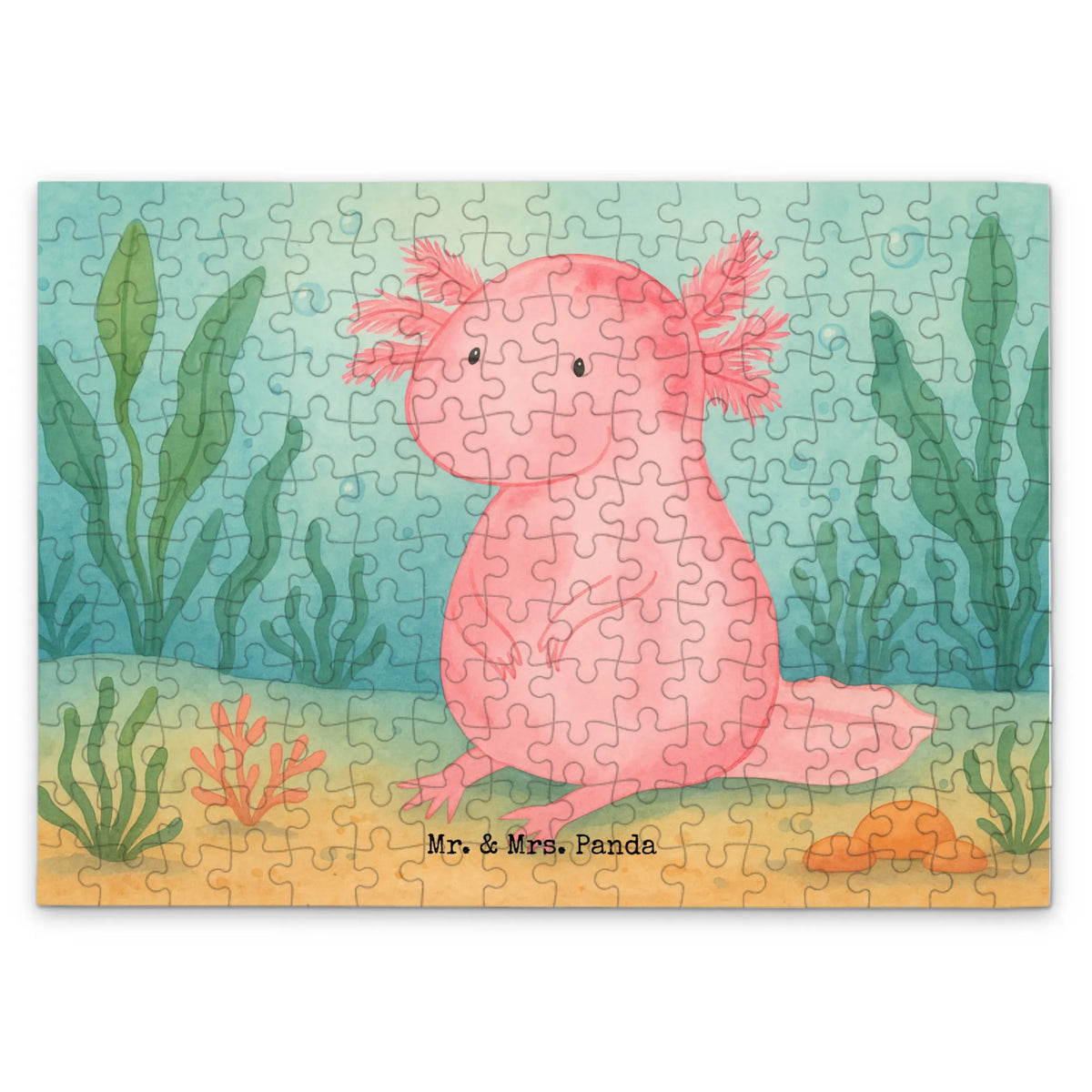 Puzzle Axolotl Niedlich Design Puzzlespiel, 500 Teile Puzzle, 1500 Teile Puzzle, Geduldspiel, 300 Teile Puzzle, 2000 Teile Puzzle, 1000 Teile Puzzle, Legespiel, Puzzle, Axolotl, Molch, Liebe, Lebensweisheit, Axolot, Weisheit, Fröhlich, Zufrieden, Freundin, Lebensstil, Vergnügt