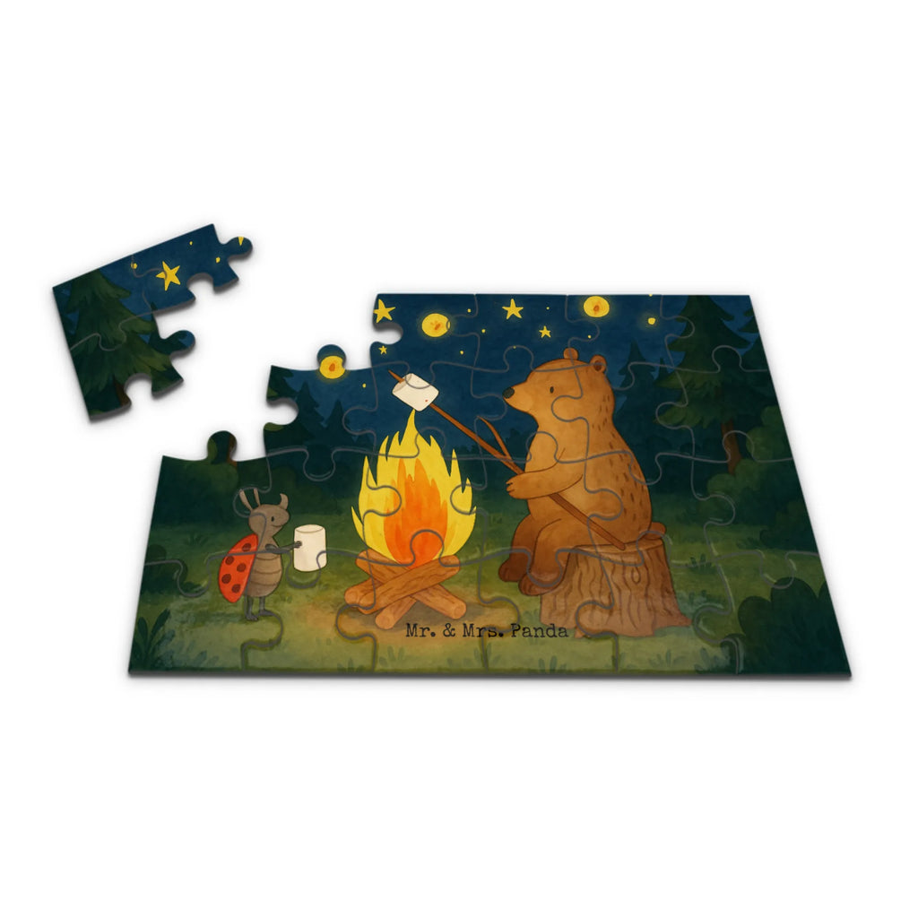 Puzzle Bär & Marienkäfer Lagerfeuer Design Puzzle, Bär, Teddy, Teddybär, Lagerfeuer
