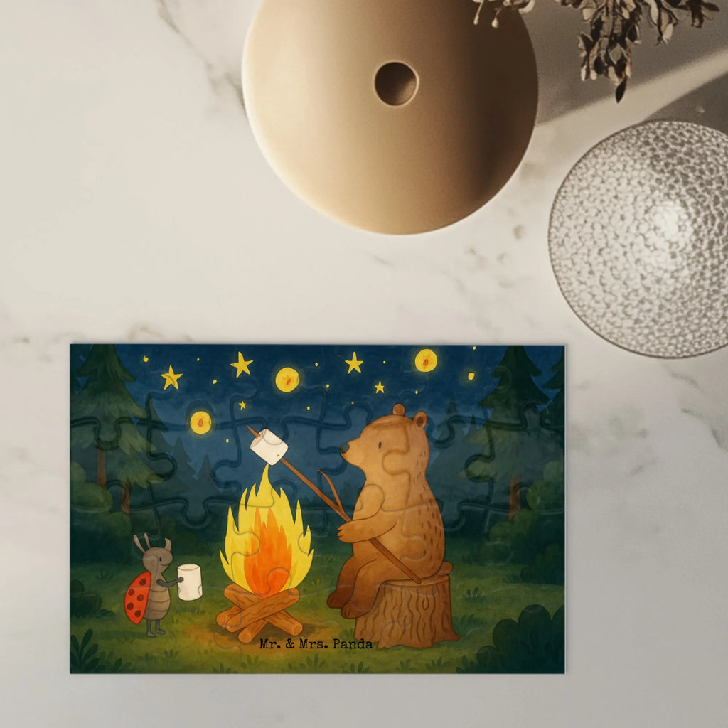 Puzzle Bär & Marienkäfer Lagerfeuer Design Puzzle, Bär, Teddy, Teddybär, Lagerfeuer
