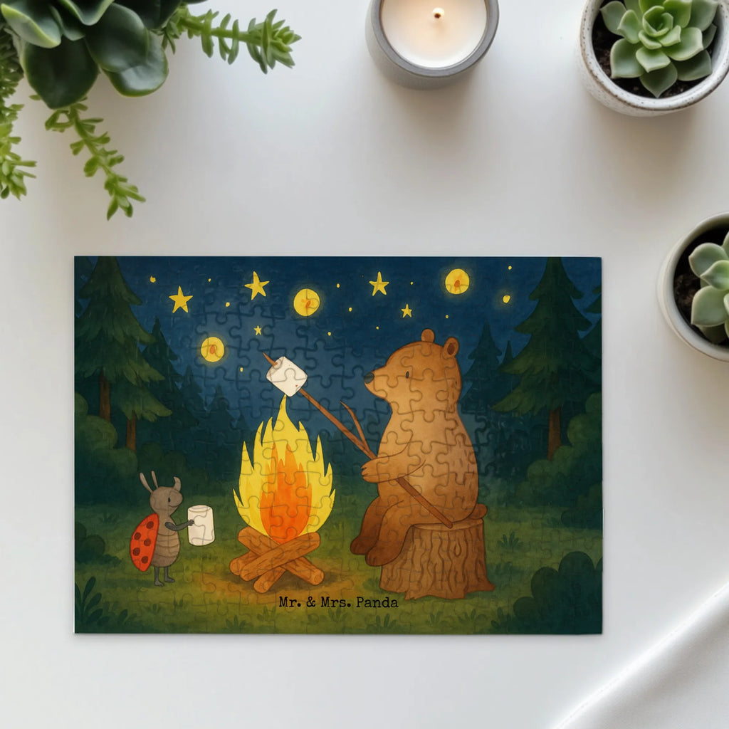 Puzzle Bär & Marienkäfer Lagerfeuer Design Puzzle, Bär, Teddy, Teddybär, Lagerfeuer