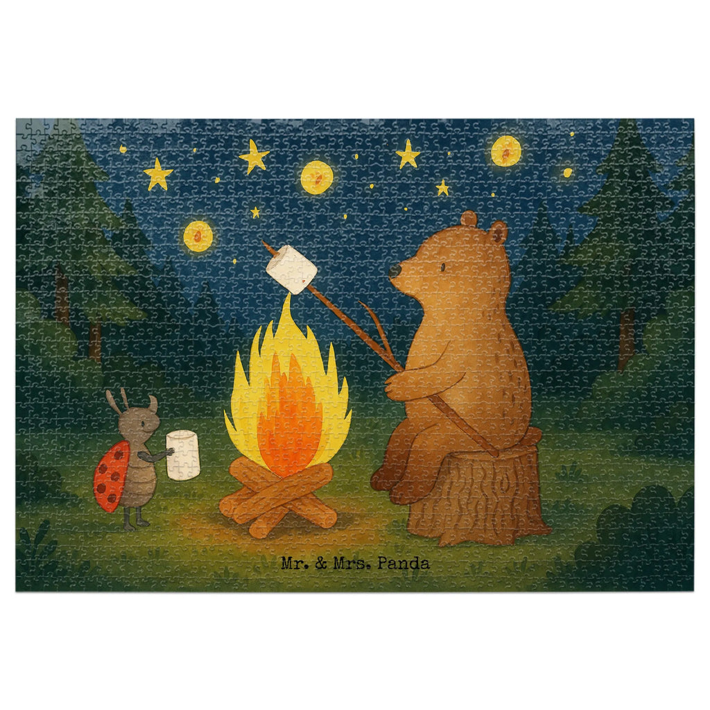 Puzzle Bär & Marienkäfer Lagerfeuer Design Puzzle, Bär, Teddy, Teddybär, Lagerfeuer