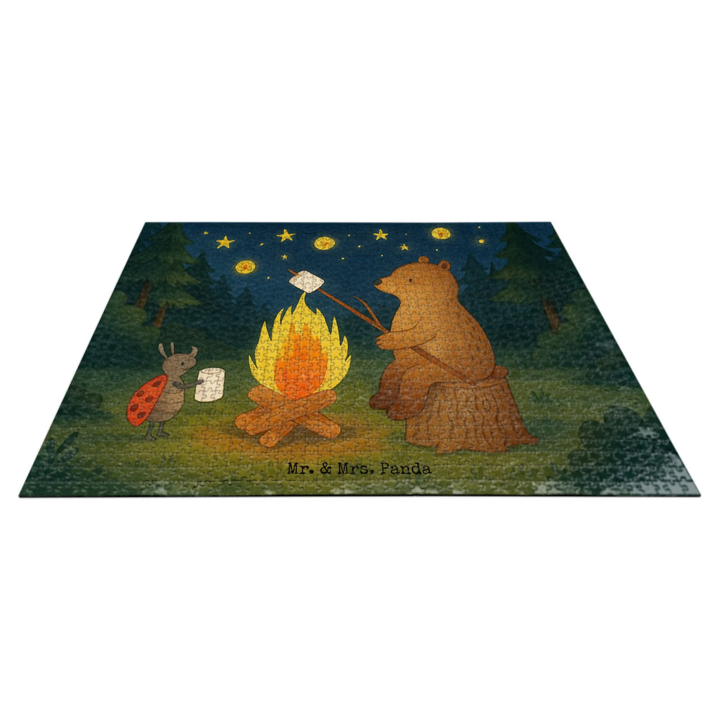 Puzzle Bär & Marienkäfer Lagerfeuer Design Puzzle, Bär, Teddy, Teddybär, Lagerfeuer