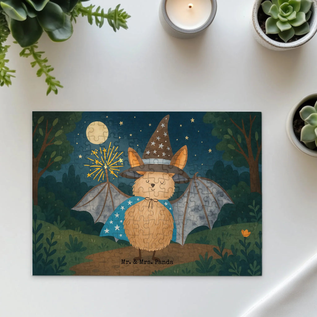 Puzzle Fledermaus Zauberer Design Puzzle, Tiermotive, Gute Laune, lustige Sprüche, Tiere, Fledermaus, Fledermäuse, Zauberer, Magier, Frauen, reinsteigern