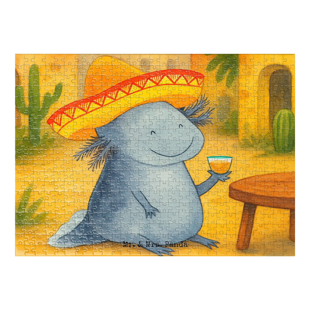 Puzzle Axolotl Tequila Design Puzzle, Axolotl, Molch, Mexico, Mexiko, Sombrero, Zitrone, Tequila, Motivation, Spruch, Schwanzlurch, Lurch, Lurche, Axolot, Feuerdrache, Feuersalamander