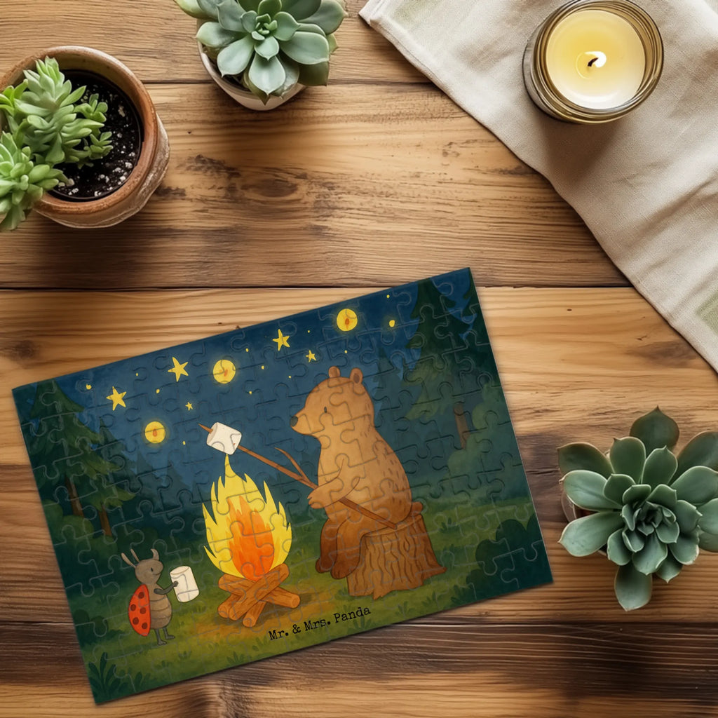 Puzzle Bär & Marienkäfer Lagerfeuer Design Puzzle, Bär, Teddy, Teddybär, Lagerfeuer