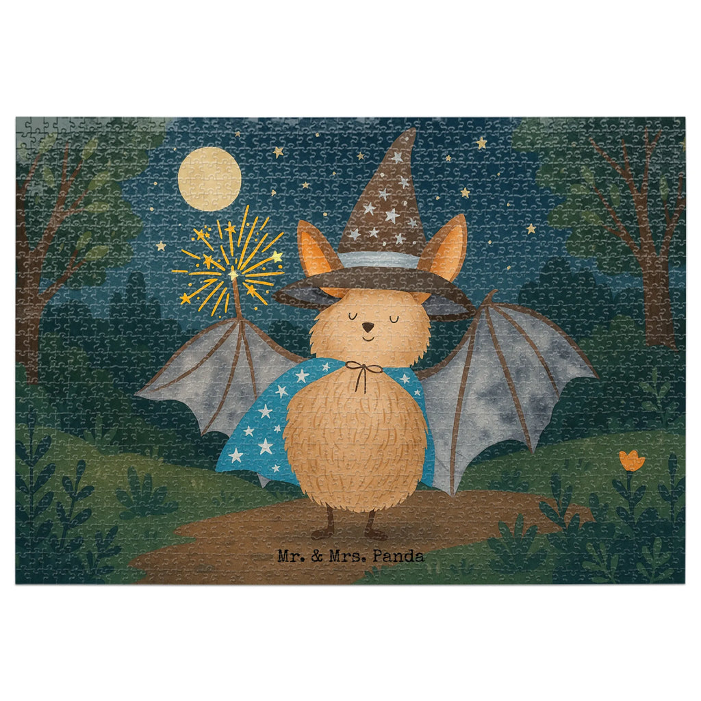 Puzzle Fledermaus Zauberer Design Puzzle, Tiermotive, Gute Laune, lustige Sprüche, Tiere, Fledermaus, Fledermäuse, Zauberer, Magier, Frauen, reinsteigern