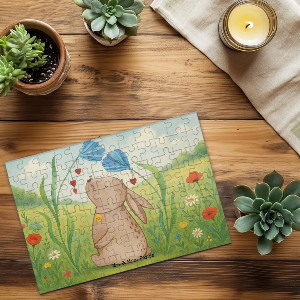 Puzzle Hase Blume Design Puzzle, Ostern, Osterhase, Ostergeschenke, Osternest, Osterdeko, Geschenke zu Ostern, Ostern Geschenk, Ostergeschenke Kinder, Ostern Kinder, Hase, Kaninchen, Kind, Taufe, Taufgeschenk, Geburt, Schwangerschaft, erstes Kind, Kindergeburtstag, Geburtstag, Hoffnung, Träume